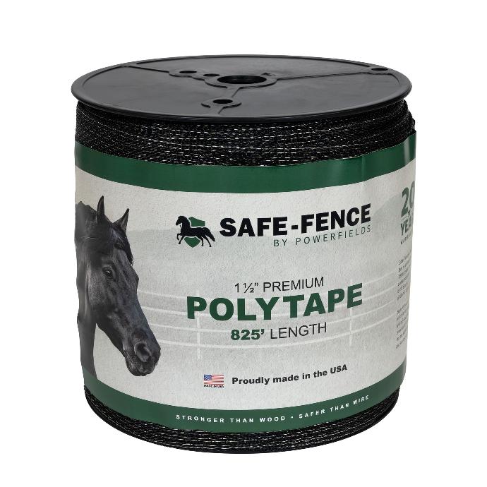 Safe-Fence 1½" Polytape - Black - 825'