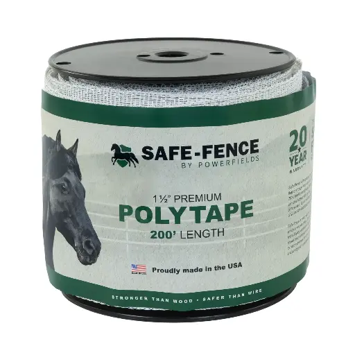 [PF-K-3] Safe-Fence 1½" Polytape - White - 200"
