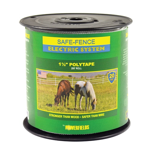 [PF-K-3] Safe-Fence 1½" Polytape - White - 200"